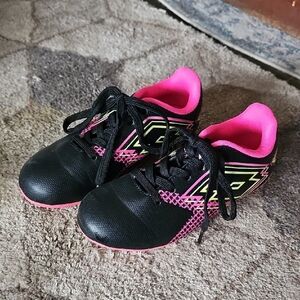 Lotto Forza Elite 3 Black / Pink Kids Youth Soccer Cleats